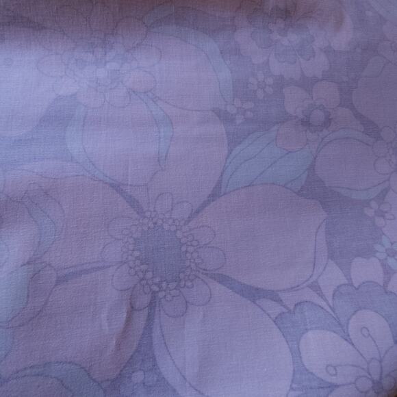 Retro Floral Flower Print Upholstery Pink Fabric by the Yard 58 inch Wide Mod - Picture 6 of 7